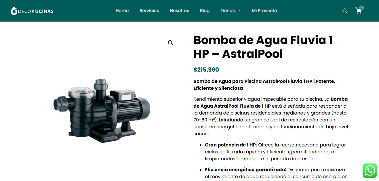 Deco Piscinas: ficha de producto