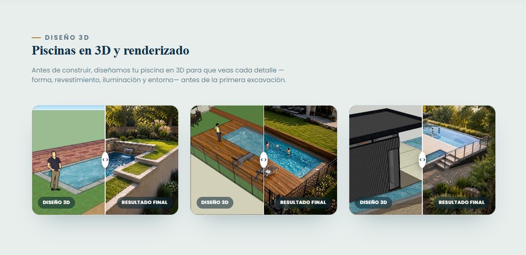 Full Piscinas: diseño 3D y renderizado