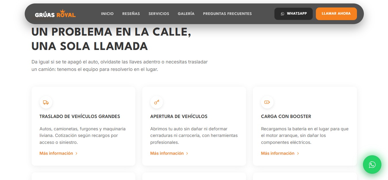 Grúas Royal: servicios