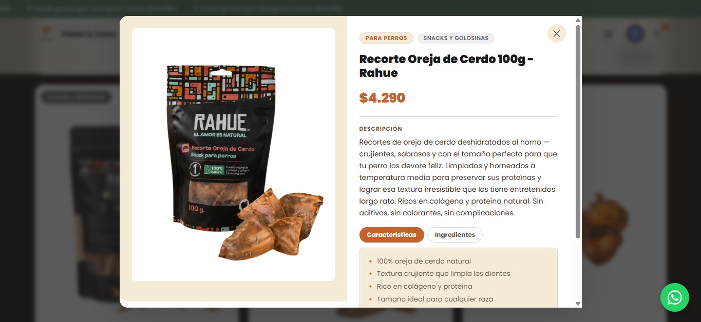 Patas & Caos: ficha de producto